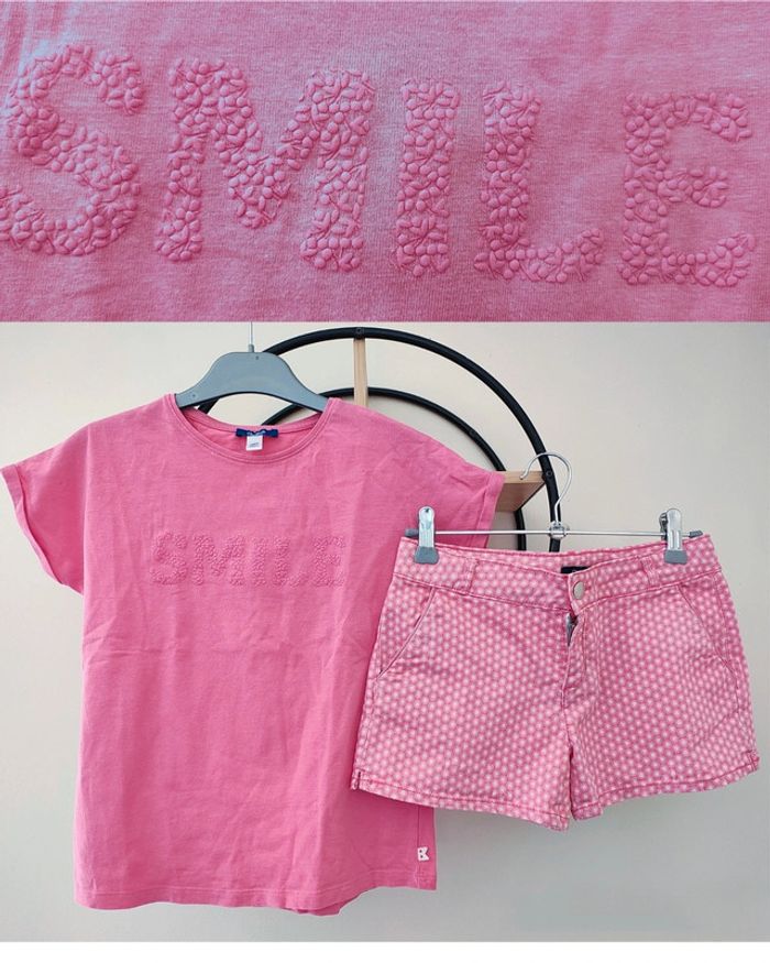 10 ans ensemble été Okaïdi teeshirt et short