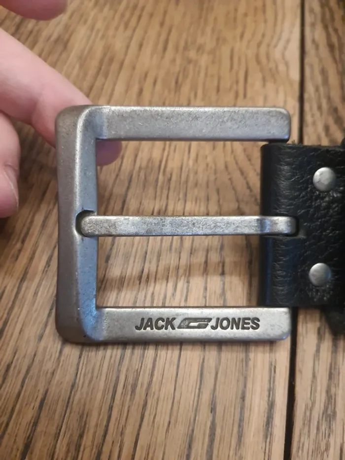 Ceinture homme Jack&Jones en cuir noir 85cm - photo numéro 9