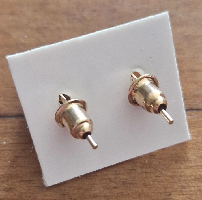 Clous d oreilles strass jaune - photo numéro 3