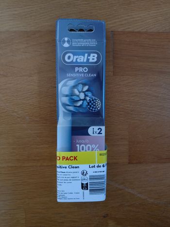 Lot de 6 brossettes oral b sensitive clean