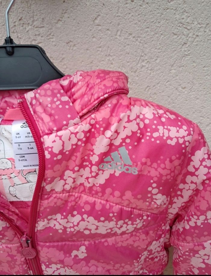 Blouson doudoune adidas rose 5/6ans - photo numéro 2