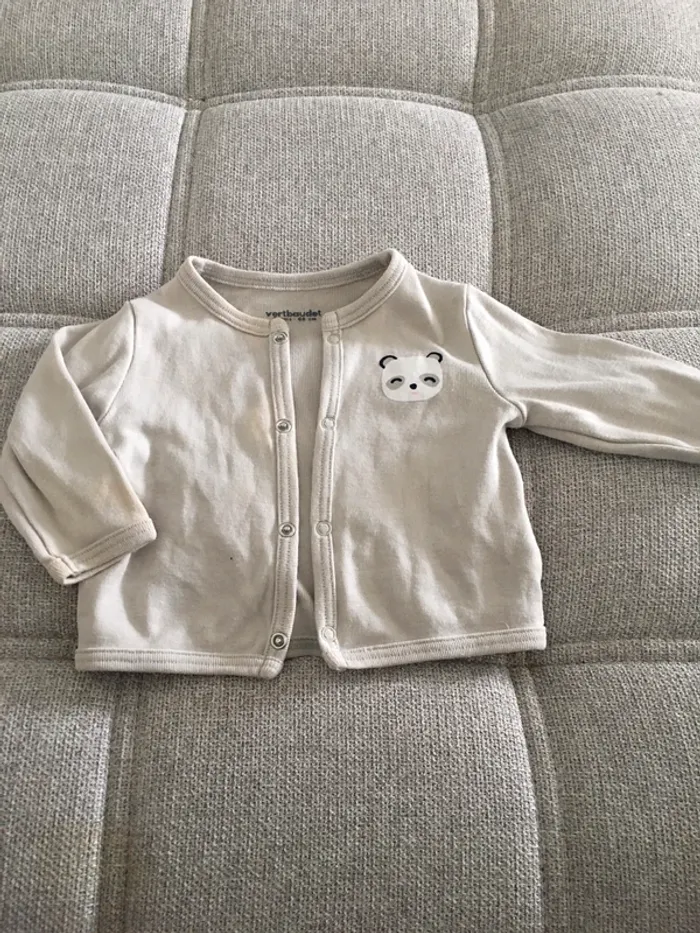 Gilet vertbaudet 6 mois + bonnet coordonné