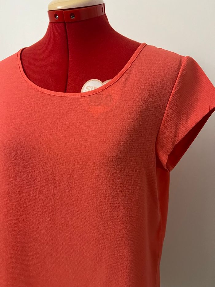 Blouse fluide manches courtes orange Only
