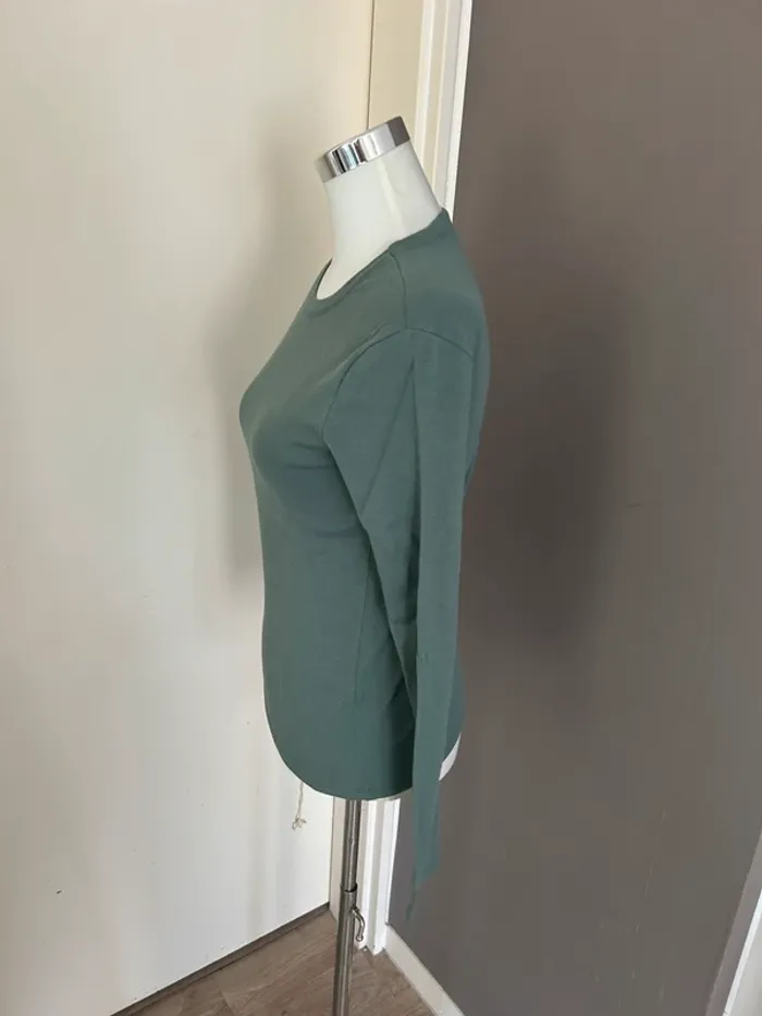 Petit bateau, T-shirt manches longues vert d’eau taille XS - photo numéro 5