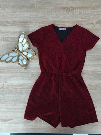 Combinaison rouge pailletée 8 ans