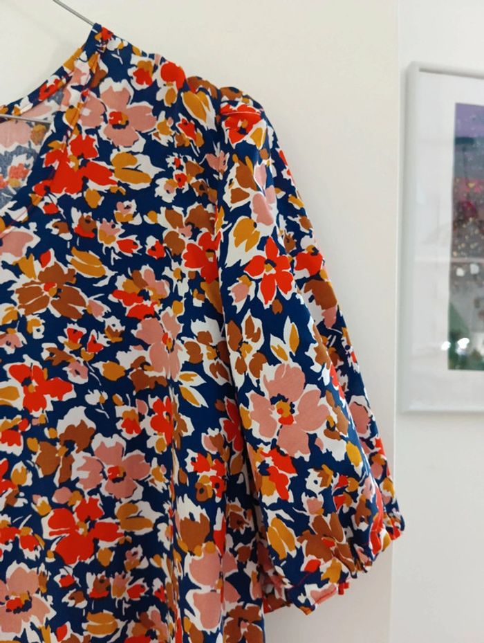 Robe fleurie handmade volantée en bas - photo numéro 4