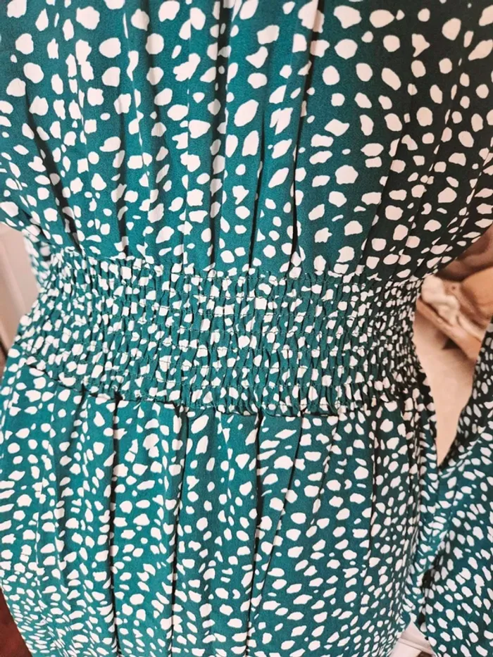Robe longue verte blanche L'olive Verte Taille M/L Neuve - photo numéro 6