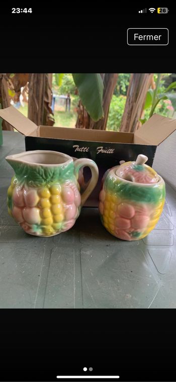 Pot à lait et sucrier