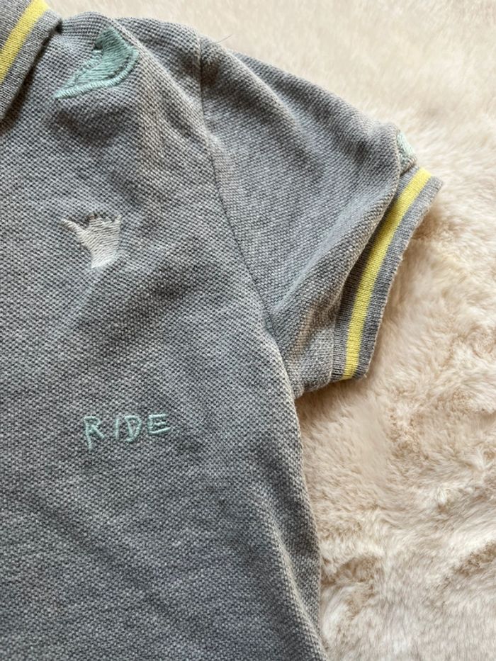 Polo gris motif surf IKKS - taille 3 ans - photo numéro 5