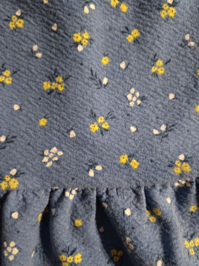 Robe bleue fleurie 12 mois - photo numéro 3