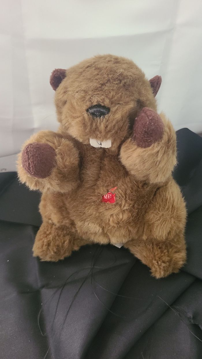 Peluche musicale marmotte RODA marron