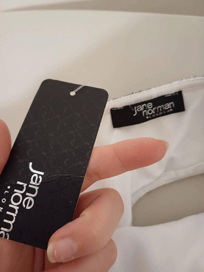 Robe moulante fleurie neuve Jane Norman taille XXS 32 - photo numéro 8