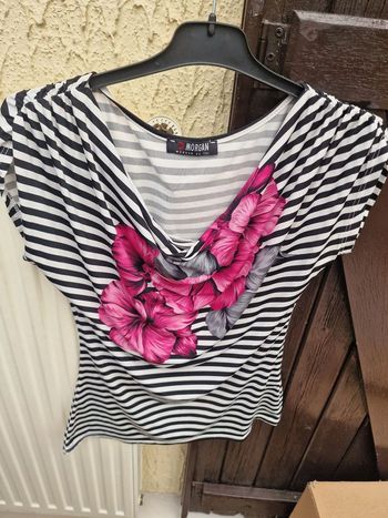 Tee shirt Morgan noir et blanc taille 36