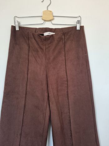 Pantalon daim marron mango
