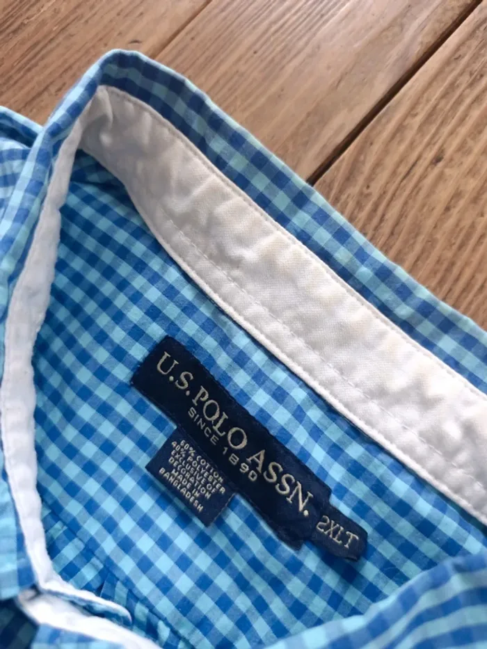 Chemise us polo assn. Manche courte bleu Xxl - photo numéro 4