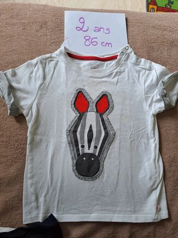 Tee shirt zebre 86 cm