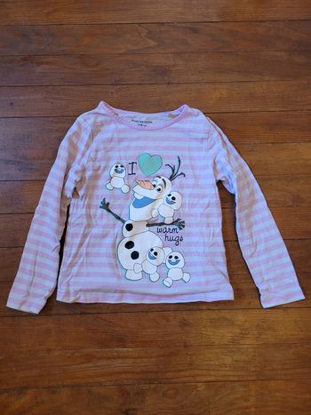 Tee-shirt manches longue fille 6ans olaf