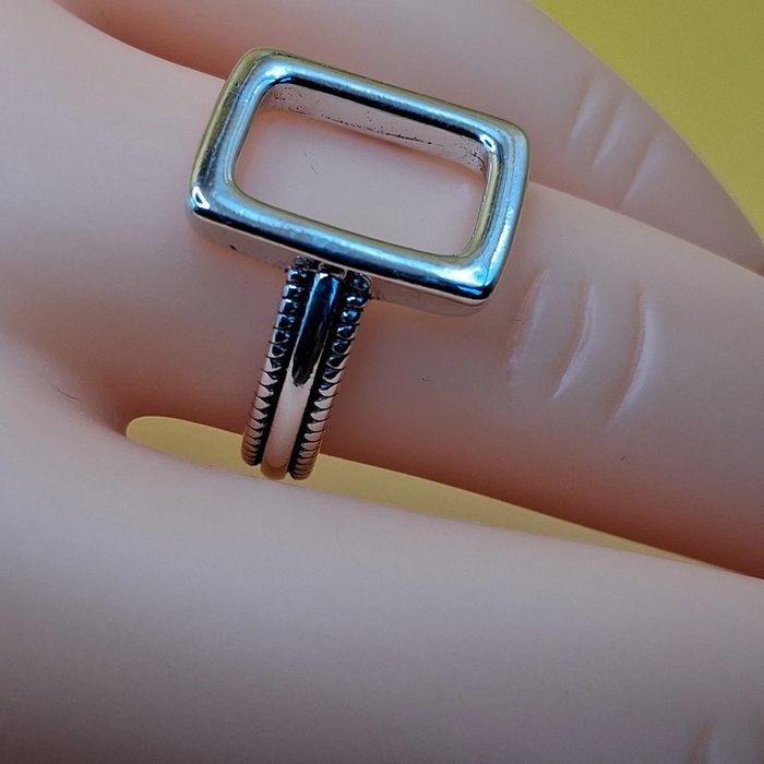 bague minimaliste en argent 925 taille réglable - photo numéro 2