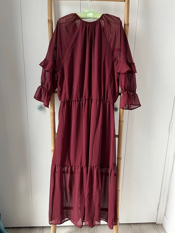 Magnifique robe bohème bordeaux - photo numéro 8