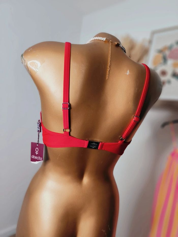 🌺 Haut de maillot de bain rouge – Taille 40 / Bonnet C 🌺 - photo numéro 2
