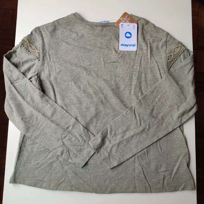 Blouse romantique vert olive taille 14 ans ou 157 cm, Mayoral - photo numéro 3