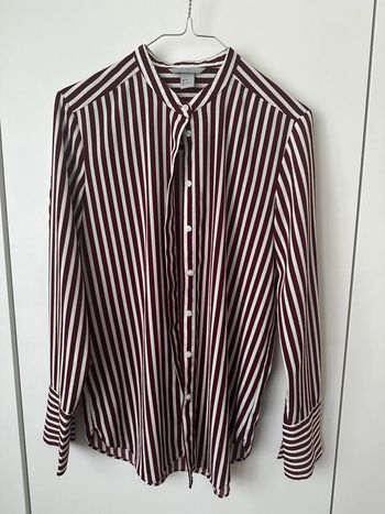 chemise à rayures bordeaux H&M