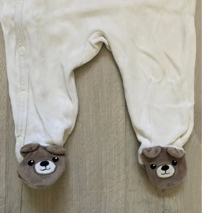 Pyjama velours H&m 9 mois - photo numéro 4