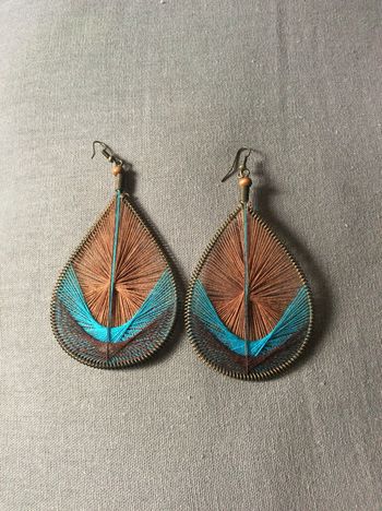 Boucles d’oreilles tissées