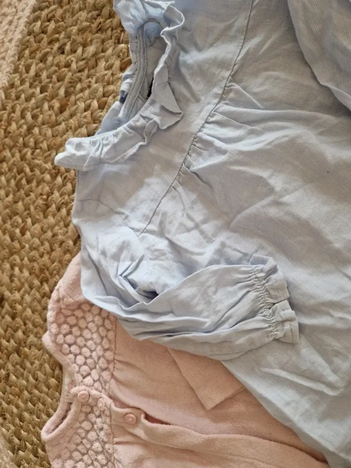 Ensemble blouse gilet et short vertbaudet bébé fille 9 mois - photo numéro 3