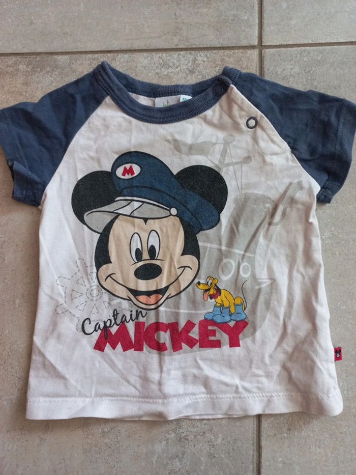 Tee-shirt manches courtes Mickey 12 mois