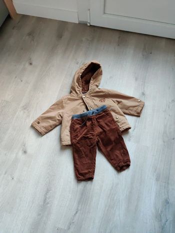 Lot 9 mois manteau+ pantalon velours