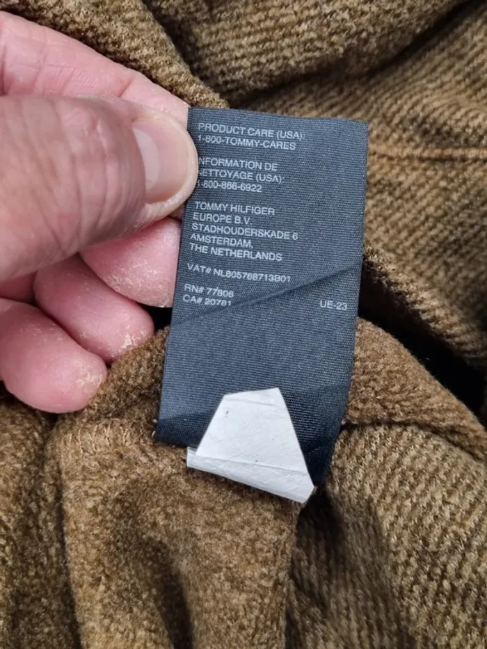 Pull col châle Tommy Hilfiger marron – Taille XXL Hommes (mesures en photos) - photo numéro 8