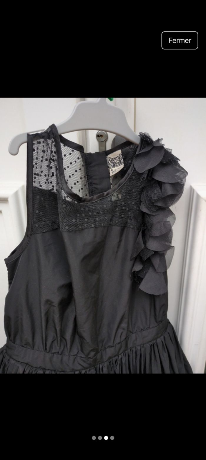 Tao robe créateur noire sans manches 6 ans - photo numéro 3
