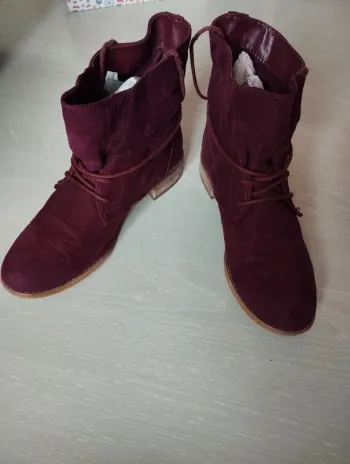 Bottines bordeaux