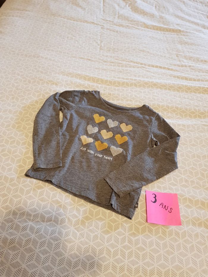 T-shirt manches longues fille 3 ans Okaidi