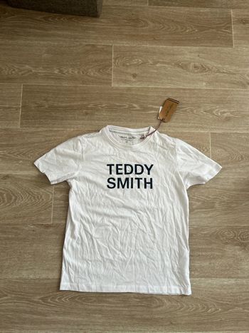 T-shirt blanc logo navy Teddy Smith 12ans