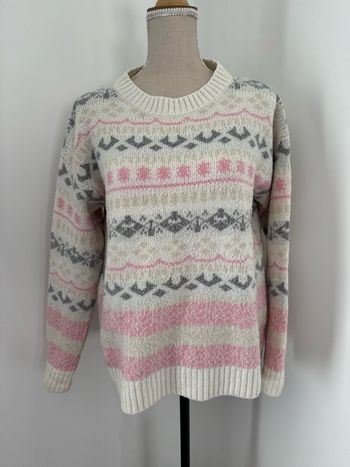 👚 Magnifique pull col ronds femme - couleurs claires - taille 42-44 - influx - très bon état