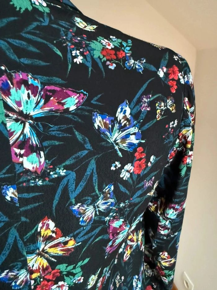 Superbe veste blazer Promod noire et fleurie 🌸 - photo numéro 7