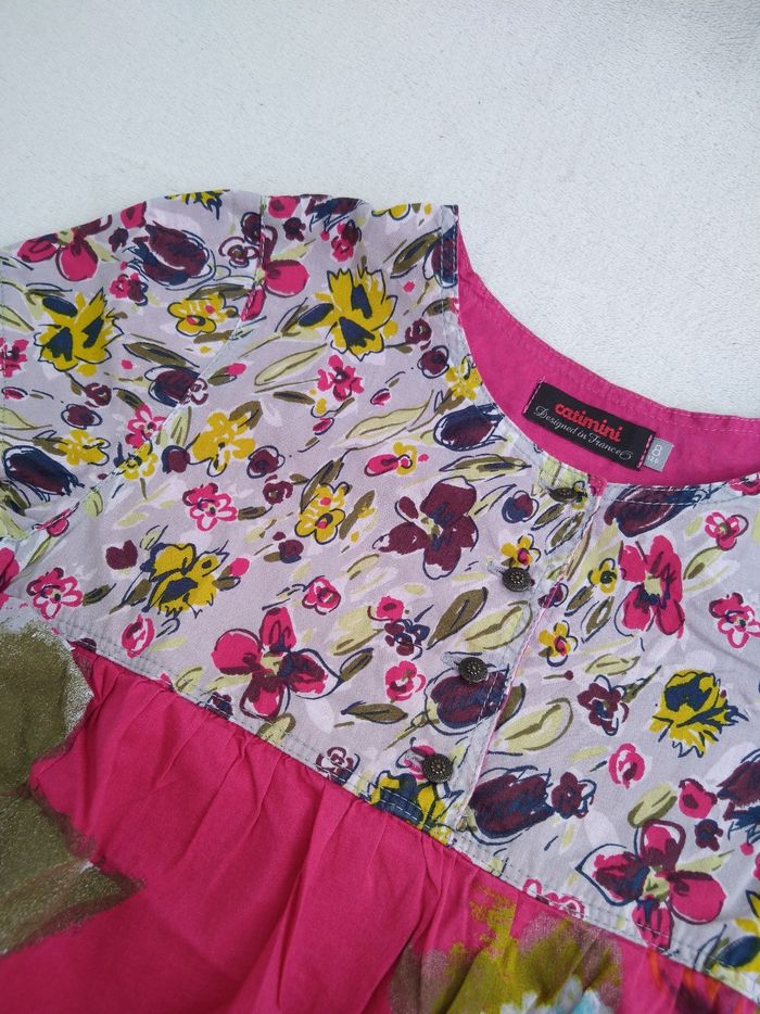 Blouse fleurie fille Catimini 8 ans - photo numéro 4