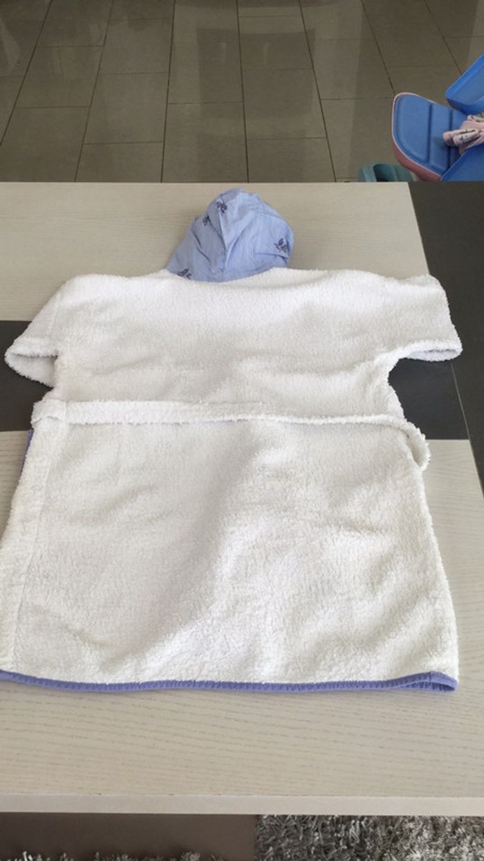 Peignoir blanc bleu  2-3ans Linvosges - photo numéro 6