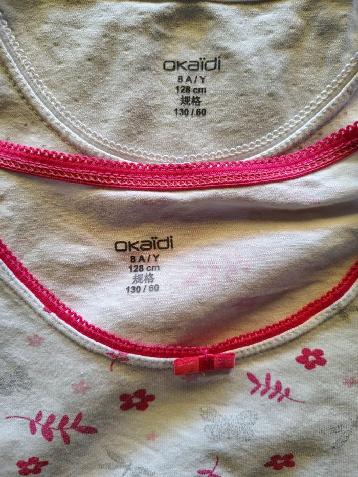 Lot de 2 maillots de corps fille 8 ans - photo numéro 3