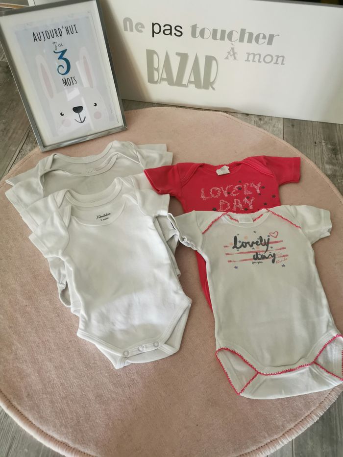 Lot 6 bodies manches courtes