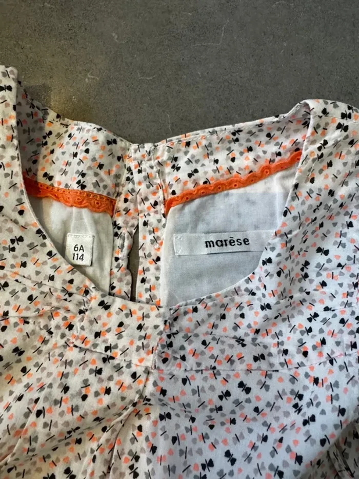 T shirt sans manches avec 4 boutons dans le dos - Marese - Liberty - Blanc - 6 ans - photo numéro 2