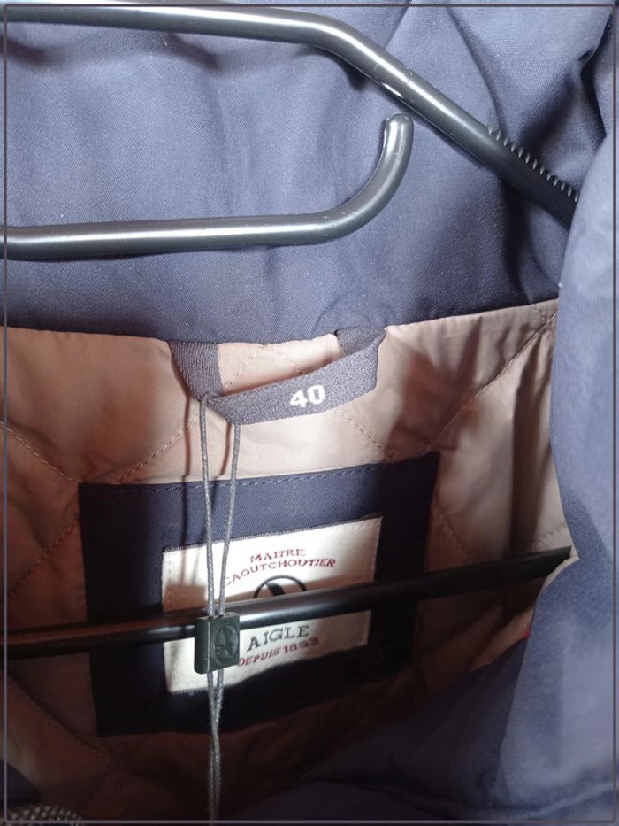 Manteau dark navy femme Aigle taille 40 neuf - photo numéro 5