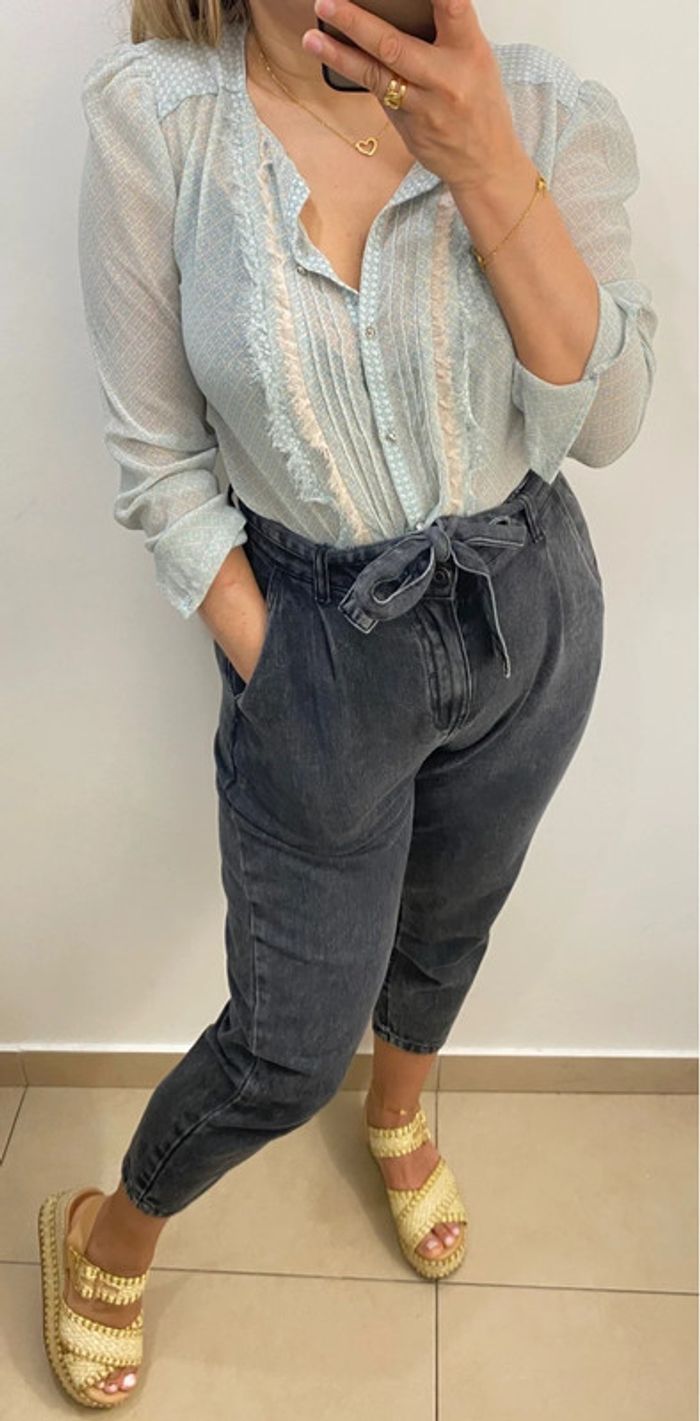 Chemise Imprimée ZARA Transparente Taille M - photo numéro 3