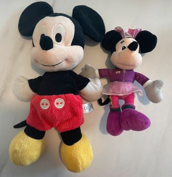 Peluches Mickey et Minnie