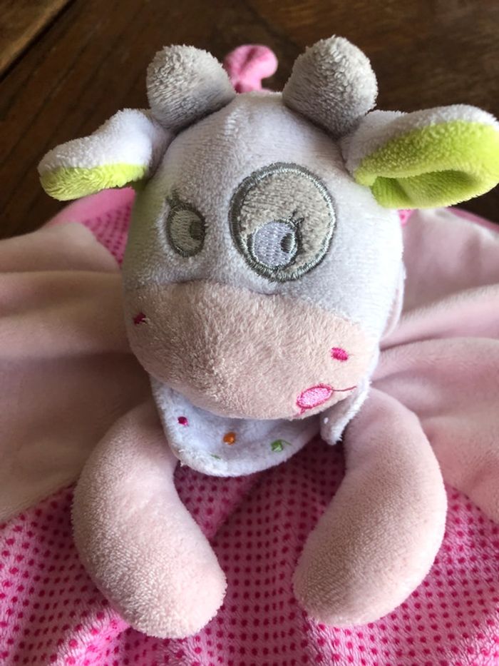 Doudou vache rose mots d’enfants - photo numéro 2