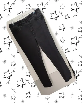 Pantalon  jogging noir taille élastique Kiabi – T42 / 30L