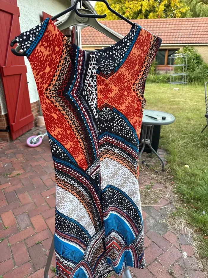 Jolie robe d’été jus d’orange neuve avec étiquette taille S - photo numéro 8