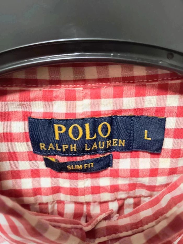 Chemise vintage Ralph Lauren à carreaux rouges – Slim Fit – Taille L – Style Y2K & Old Money - photo numéro 6